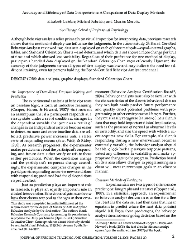 (PDF) Accuracy and Efficiency of Data Interpretation: A Comparison of ...