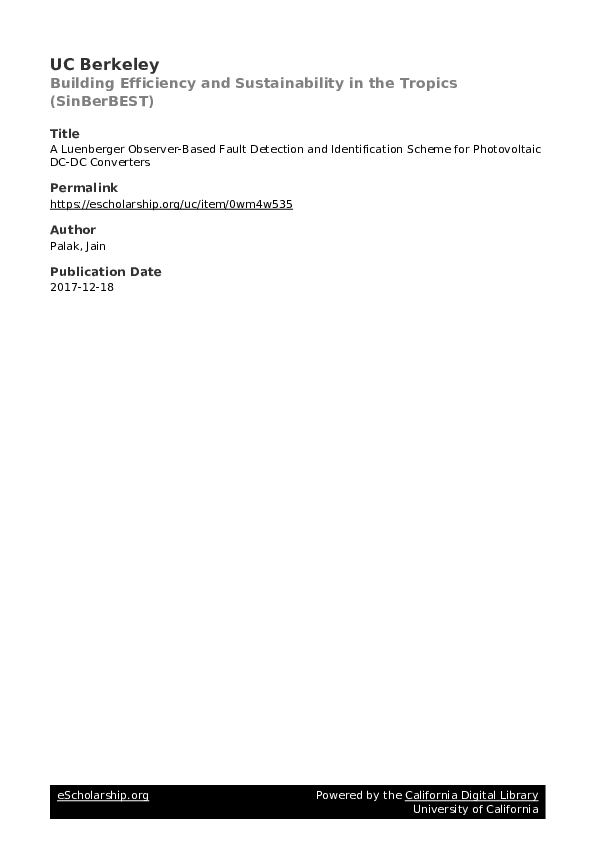  pdf a luenberger observer based fault detection and identification