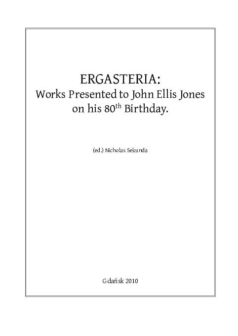 (PDF) PseudoSkylax on Attica, in N. V. Sekunda (ed.), Ergasteria