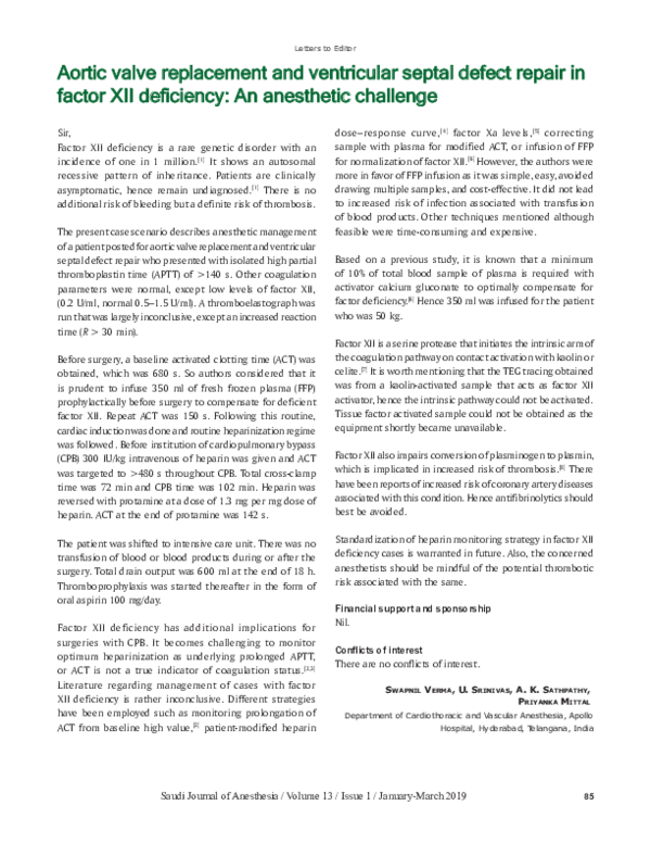 (PDF) Aortic valve replacement and ventricular septal defect repair in ...
