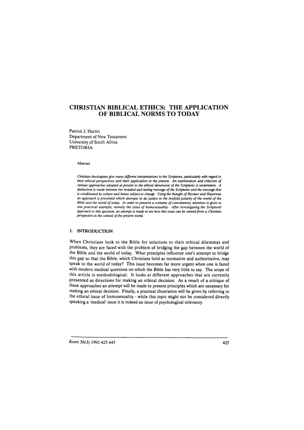 (PDF) Christian biblical ethics: the application of biblical norms to today