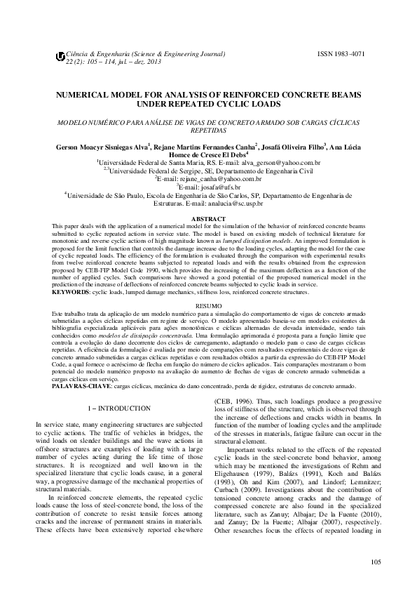 (PDF) Numerical model for analysis of reinforced concrete beams under ...