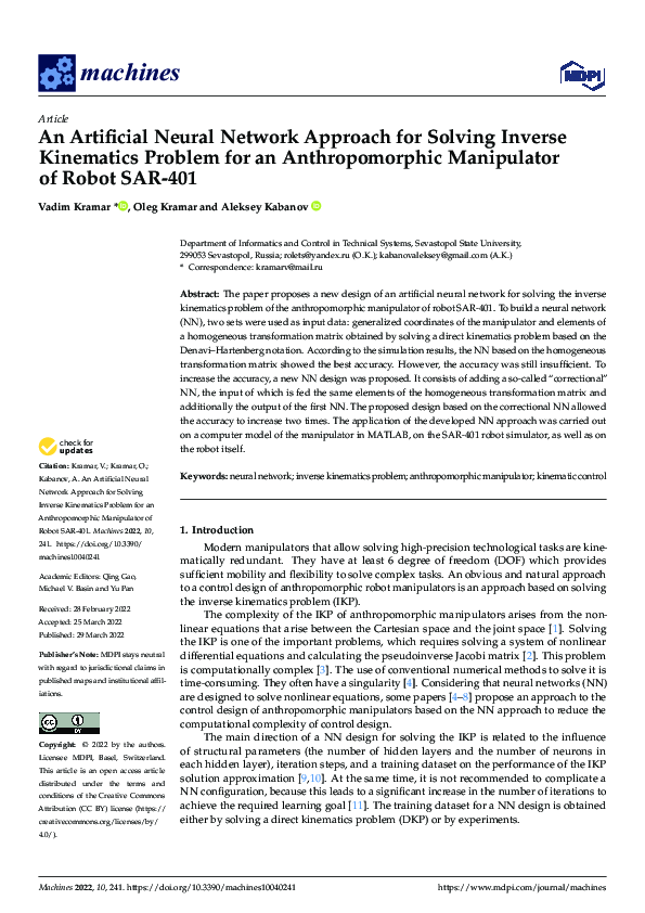 (PDF) An Artificial Neural Network Approach for Solving Inverse ...