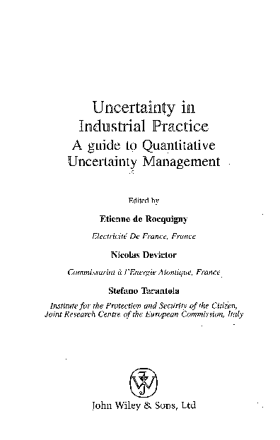 (PDF) Uncertainty in Industrial Practice - A Guide to Quantitative ...