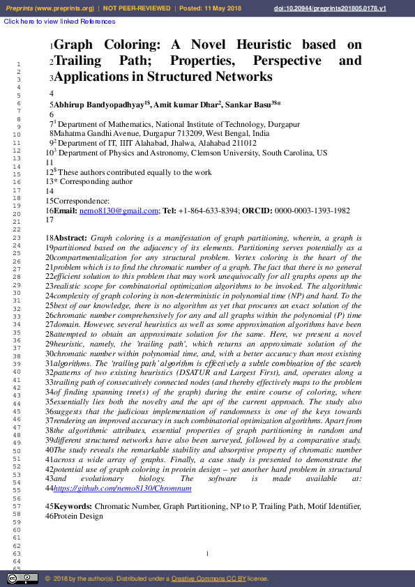 (PDF) Graph Coloring: A Novel Heuristic Based on Trailing Path ...