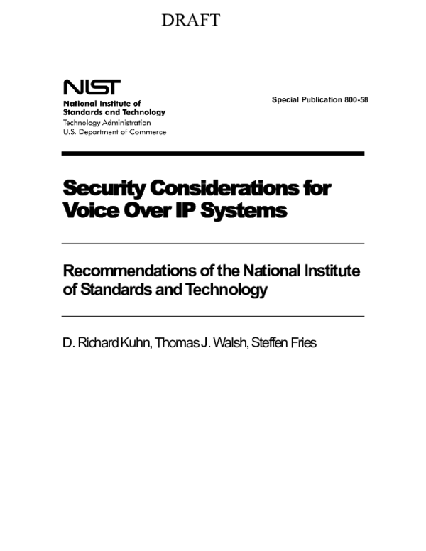 (PDF) Security considerations for Voice Over IP Systems Steffen Fries Academia.edu