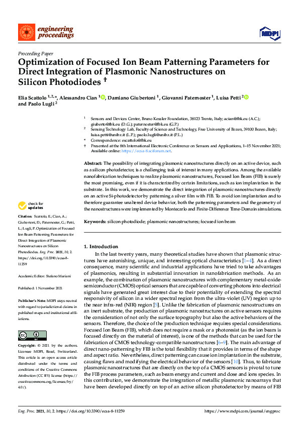 (PDF) Optimization of Focused Ion Beam Patterning Parameters for Direct ...