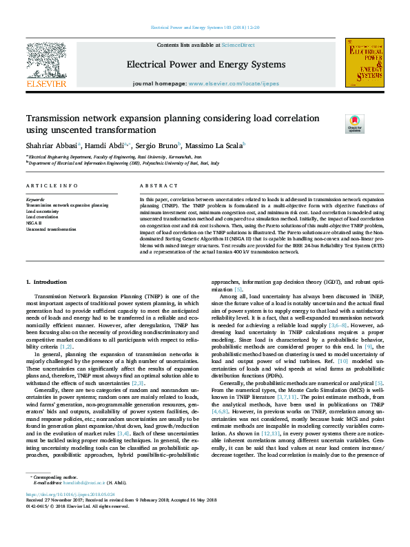 (PDF) Transmission Network Expansion Planning Considering Uncertainty ...