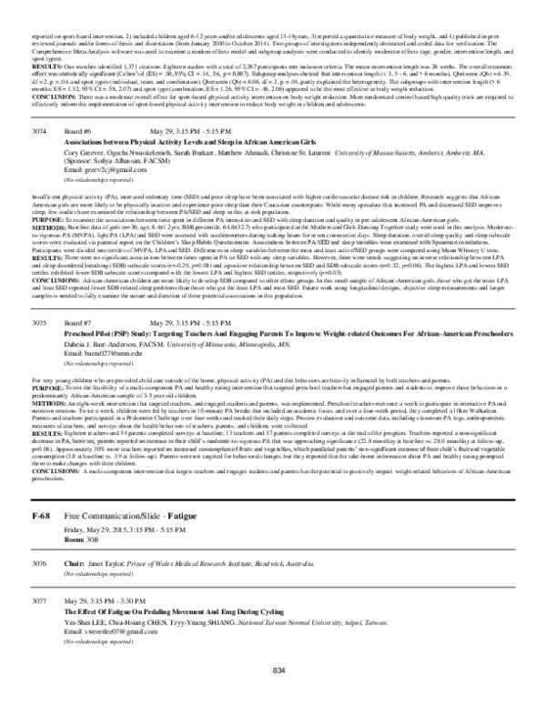 (PDF) Associations between Physical Activity Levels and Sleep in ...