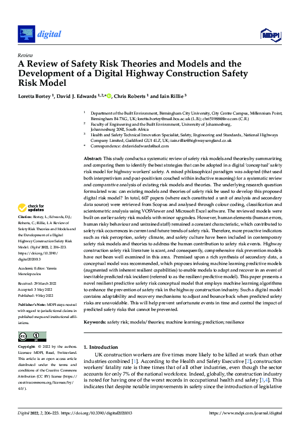 (PDF) A Review of Safety Risk Theories and Models and the Development ...