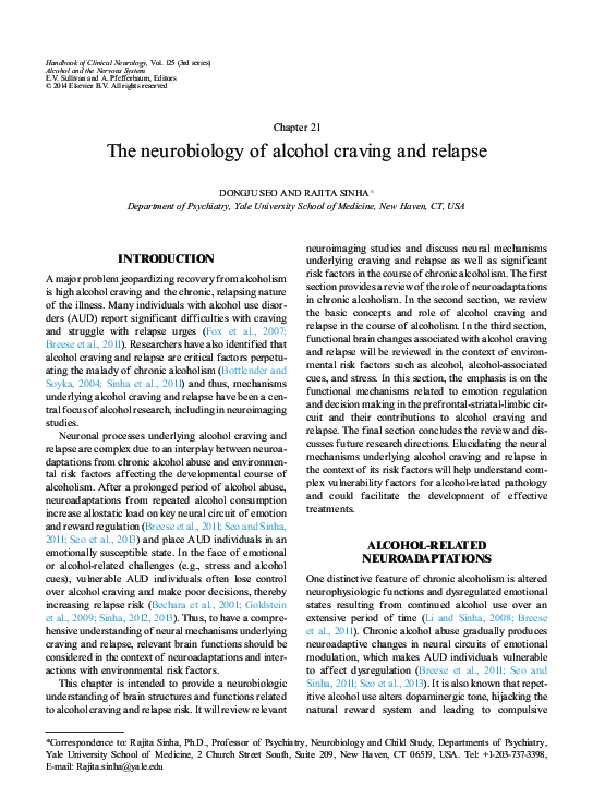 (PDF) The neurobiology of alcohol craving and relapse