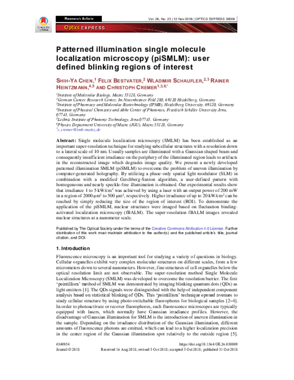 (PDF) Patterned illumination single molecule localization microscopy ...