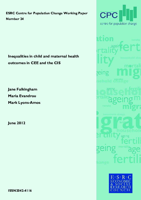 (PDF) Inequalities in child and maternal health outcomes in CEE and the CIS