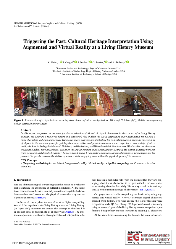 (PDF) Triggering the Past: Cultural Heritage Interpretation Using ...