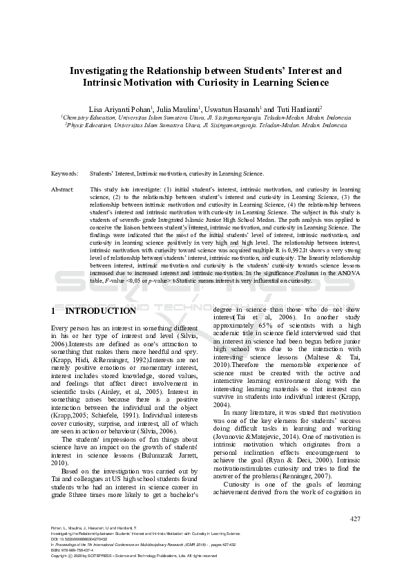 (PDF) Investigating the Relationship between Students’ Interest and ...