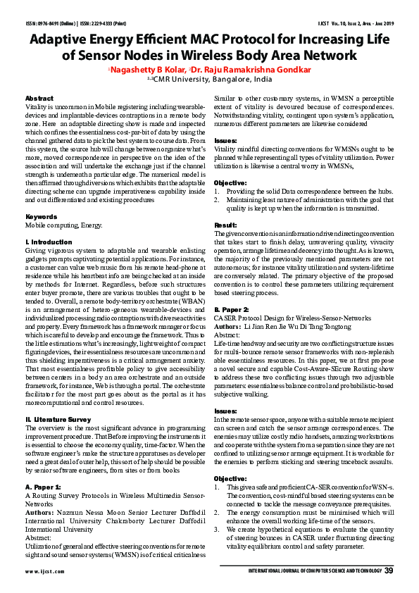 (PDF) Adaptive Energy Efficient MAC Protocol for Increasing Life of ...