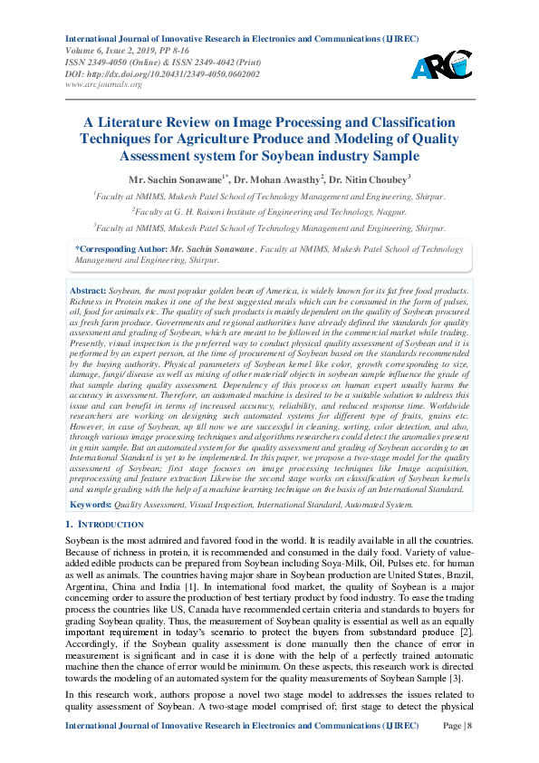(PDF) A Literature Review on Image Processing and Classification ...