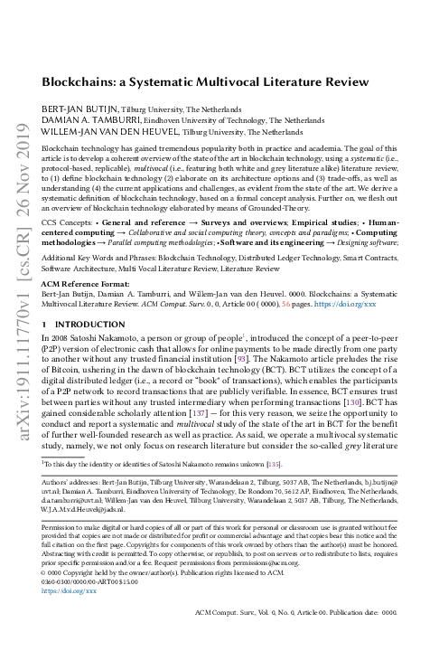 (PDF) Blockchains: a Systematic Multivocal Literature Review