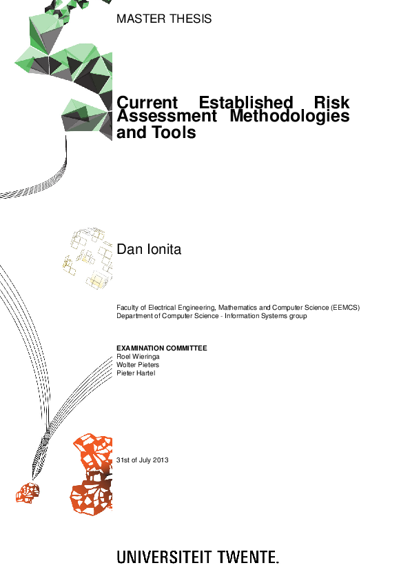 (PDF) Current Established Risk Assessment Methodologies and Tools