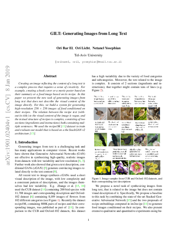 (PDF) GILT: Generating Images from Long Text