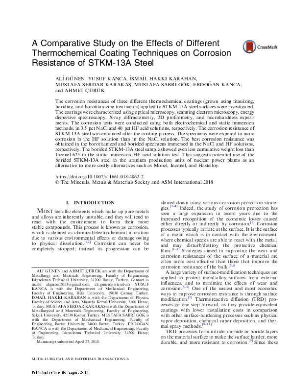 (PDF) A Comparative Study on the Effects of Different Thermochemical ...