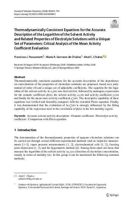 (PDF) Thermodynamically Consistent Equations for the Accurate ...