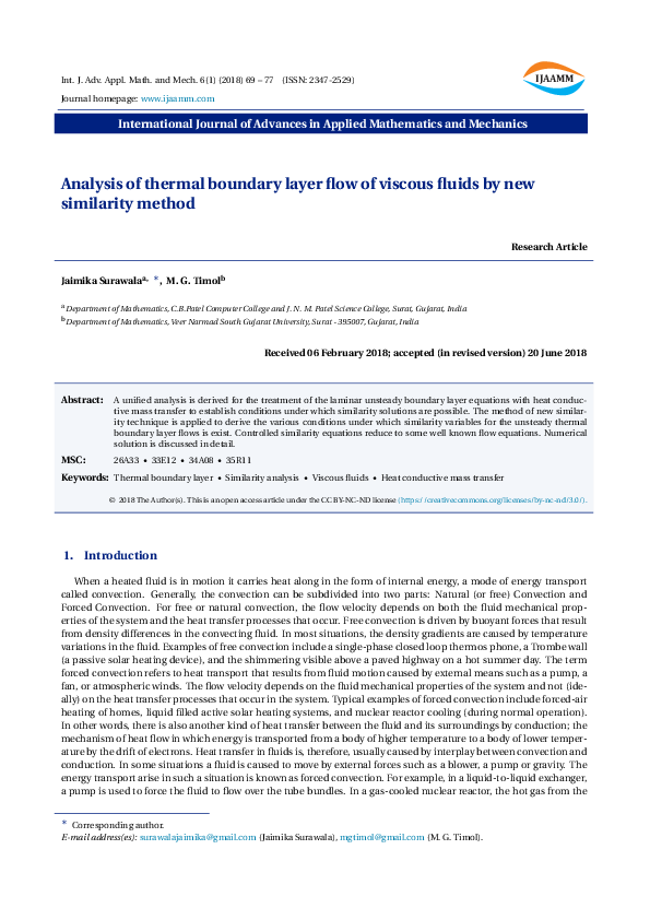 (PDF) Analysis of thermal boundary layer flow of viscous fluids by new ...