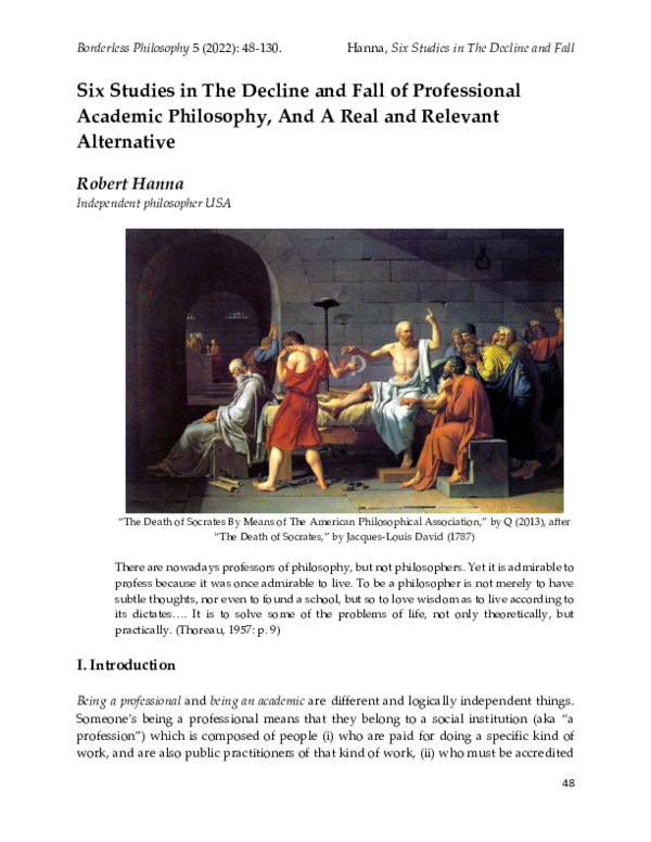 (PDF) Six Studies in The Decline and Fall of Professional Academic ...