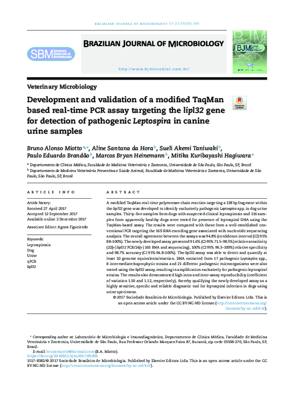 (PDF) Development and validation of a modified TaqMan based real-time ...