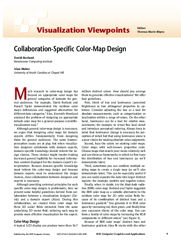 (PDF) Collaboration-Specific Color-Map Design