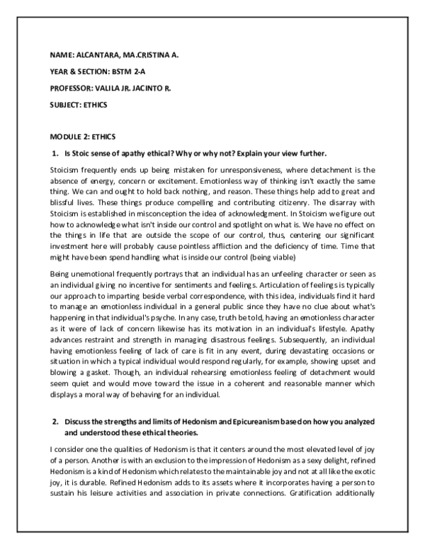 (PDF) ETHICS- MODULE 2