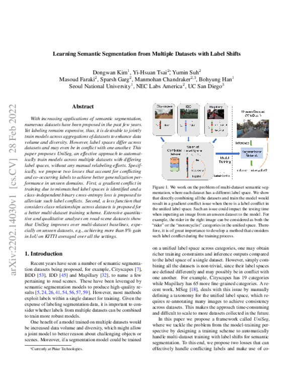 (PDF) Learning Semantic Segmentation from Multiple Datasets with Label ...
