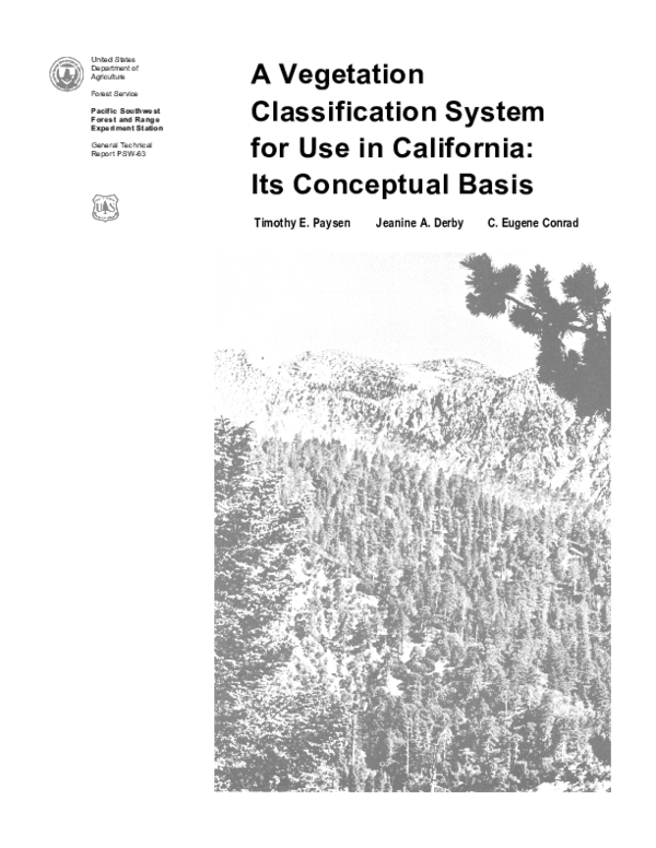 (PDF) A vegetation classification system for use in California: its ...