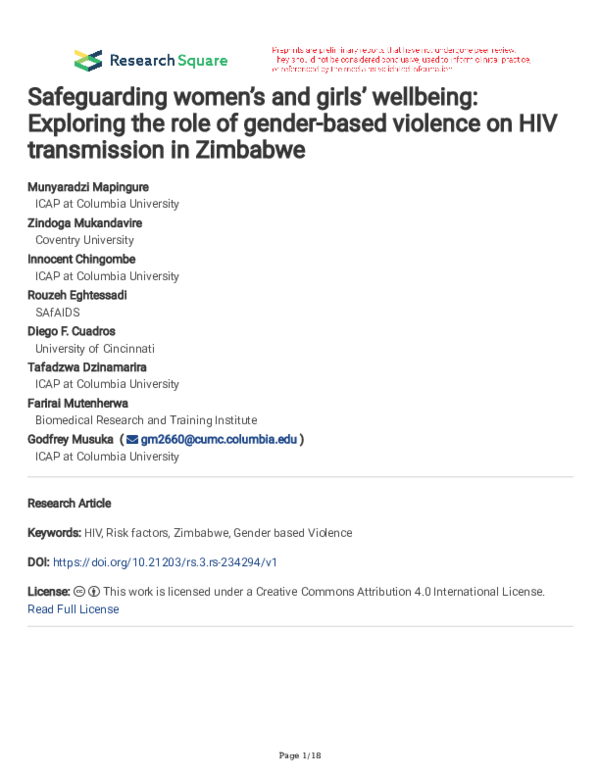 PDF Safeguarding women s and girls wellbeing Exploring the role  