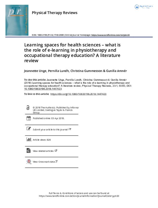 (PDF) Learning spaces for health sciences – what is the role of e ...