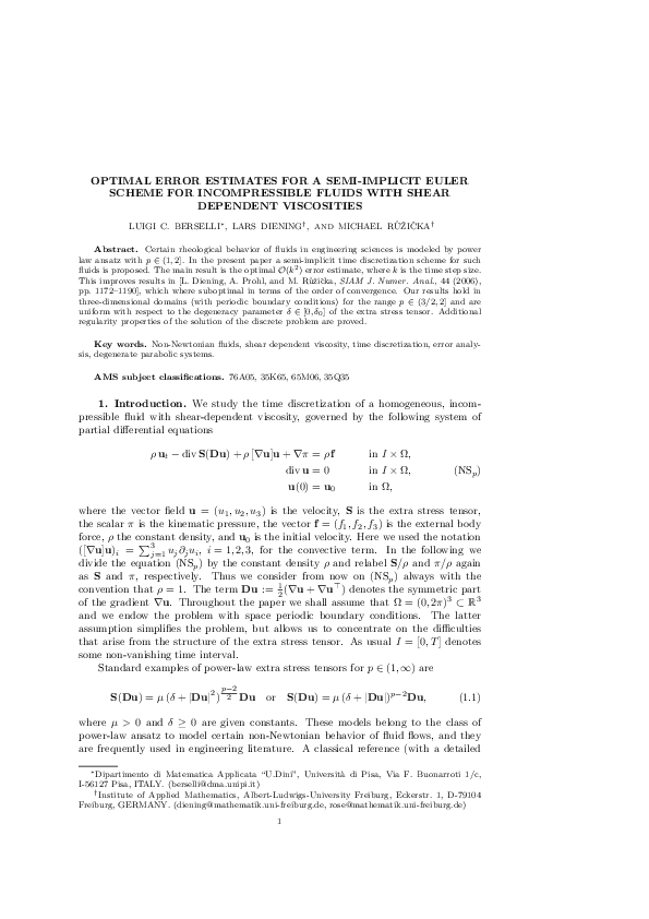 (PDF) Optimal Error Estimates for a Semi-Implicit Euler Scheme for ...