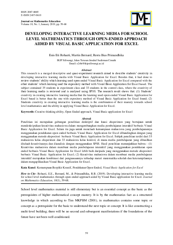 (PDF) Developing Interactive Learning Media for School Level ...