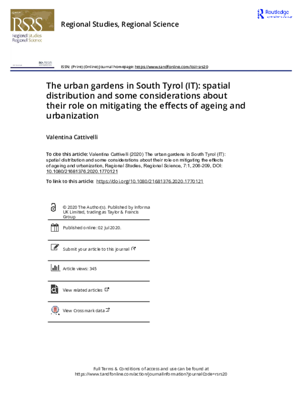 (PDF) The urban gardens in South Tyrol (IT): spatial distribution and ...