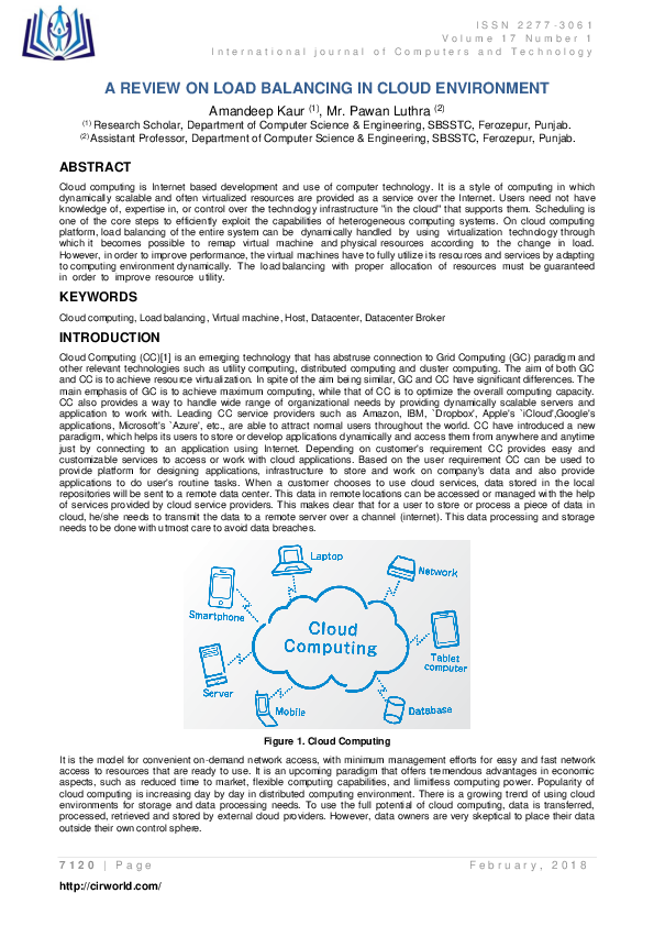 (PDF) A Review on Load Balancing In Cloud Environment