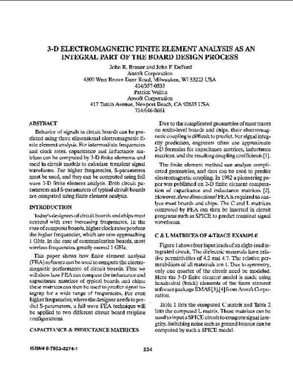 (PDF) 3-D electromagnetic finite element analysis as an integral part ...
