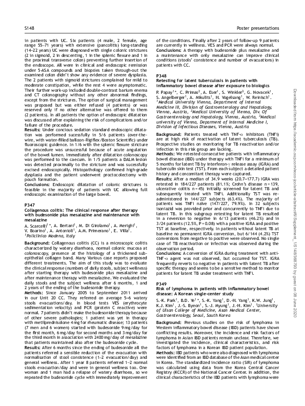(PDF) P347 Collagenous colitis: The clinical response after therapy ...