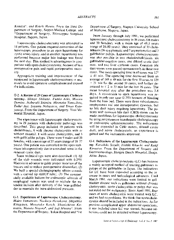 (PDF) Indications of the Laparoscopic Cholecystectomy
