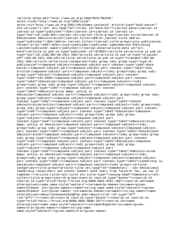 Commentary – Can educational leadership researchers and school leaders both learn from failure? Yes, we can if together!