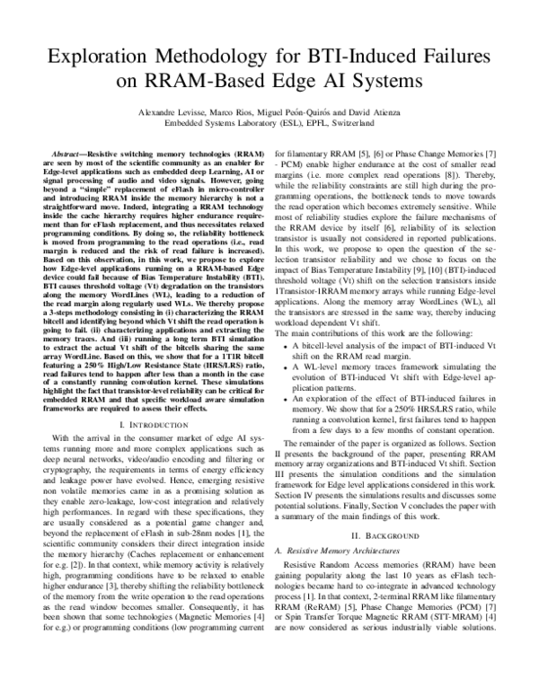 (PDF) Exploration Methodology for BTI-Induced Failures on RRAM-Based ...