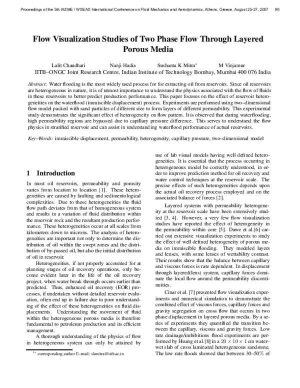 (PDF) Flow visualization studies of two phase flow through layered ...