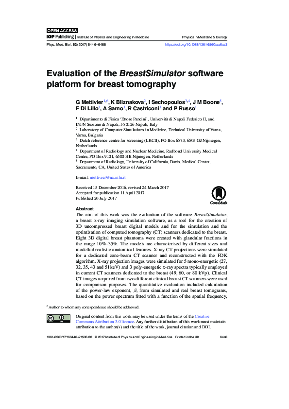 (PDF) Evaluation of theBreastSimulatorsoftware platform for breast ...