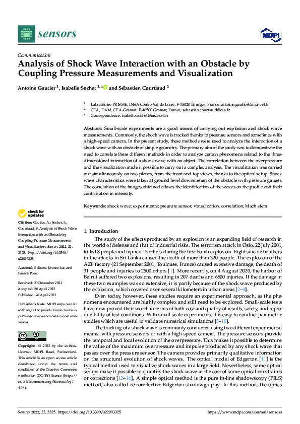 (PDF) Analysis of Shock Wave Interaction with an Obstacle by Coupling ...