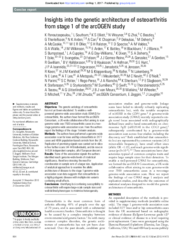 (PDF) Insights into the architecture of osteoarthritis from