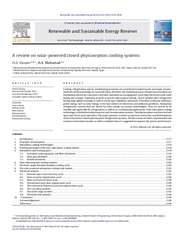 (PDF) Renewable and Sustainable Energy Reviews