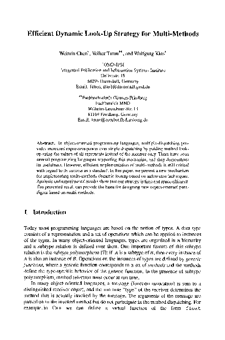 (PDF) Efficient dynamic look-up strategy for multi-methods